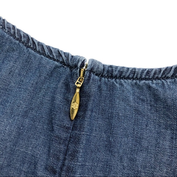 Draper James Chambray Faux Wrap Dress - Picture 7 of 8